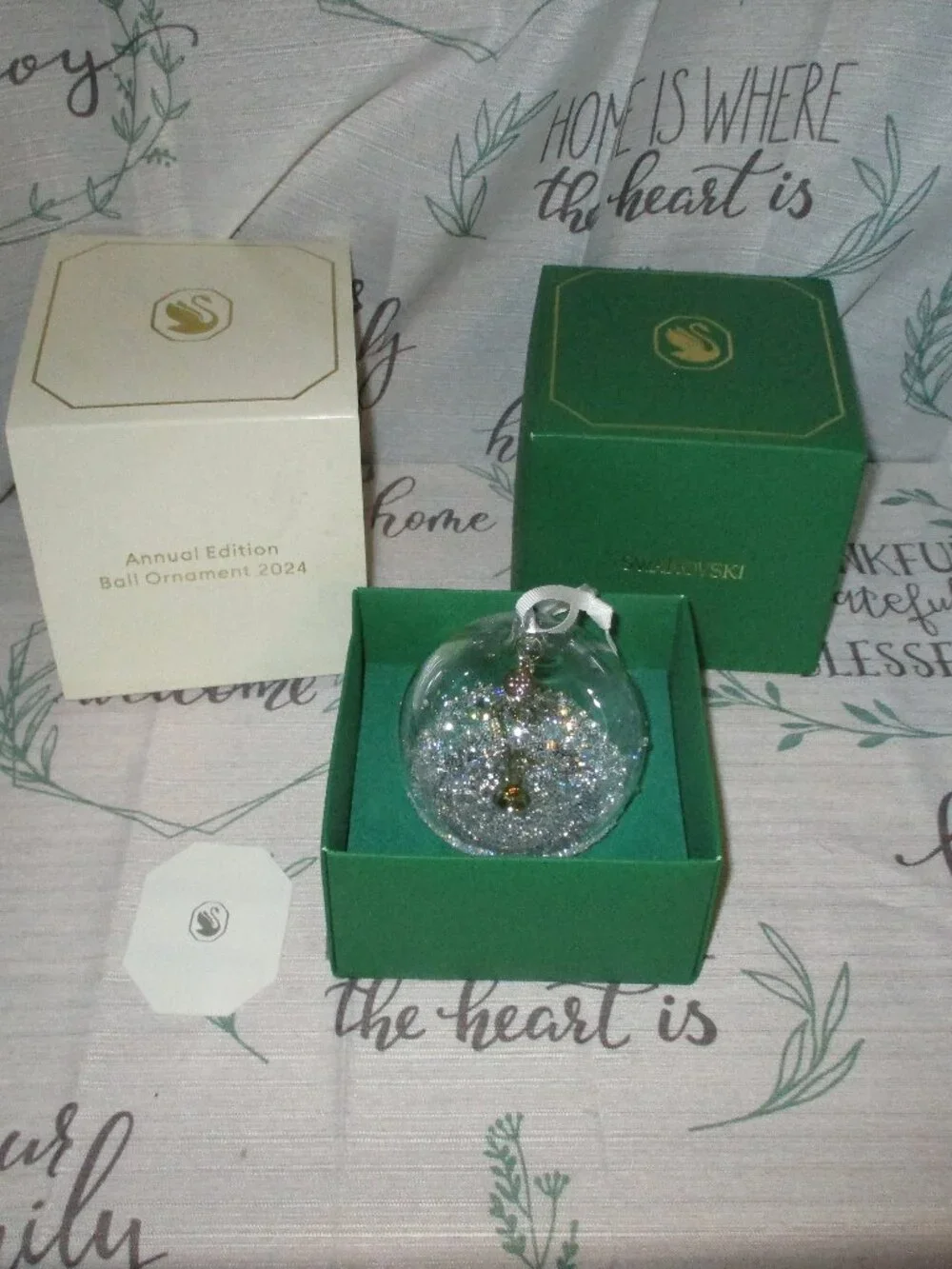 3 Swarovski Crystal Annual Christmas  Ball Ornaments  2022 -2023-2024 in box